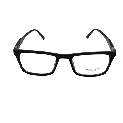 Forest Eye Matte Black Rectangle Eyeglass Frames – Modern Classic Full-Rim
