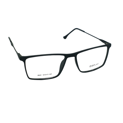 Modern Oversized Square TR90 Frame Glasses – Matte Black (Model 2848)