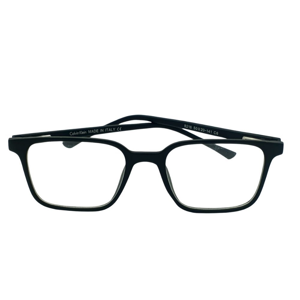 Calvin Klein  – Modern Square Matte Black Frame Made in Italy (Model 8216)