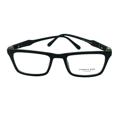 Forest Eye Matte Black Rectangle Eyeglass Frames – Modern Classic Full-Rim