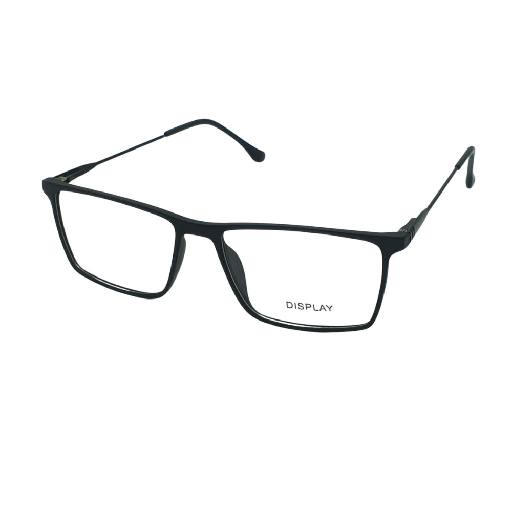 Modern Oversized Square TR90 Frame Glasses – Matte Black (Model 2848)