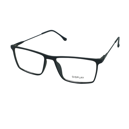 Modern Oversized Square TR90 Frame Glasses – Matte Black (Model 2848)