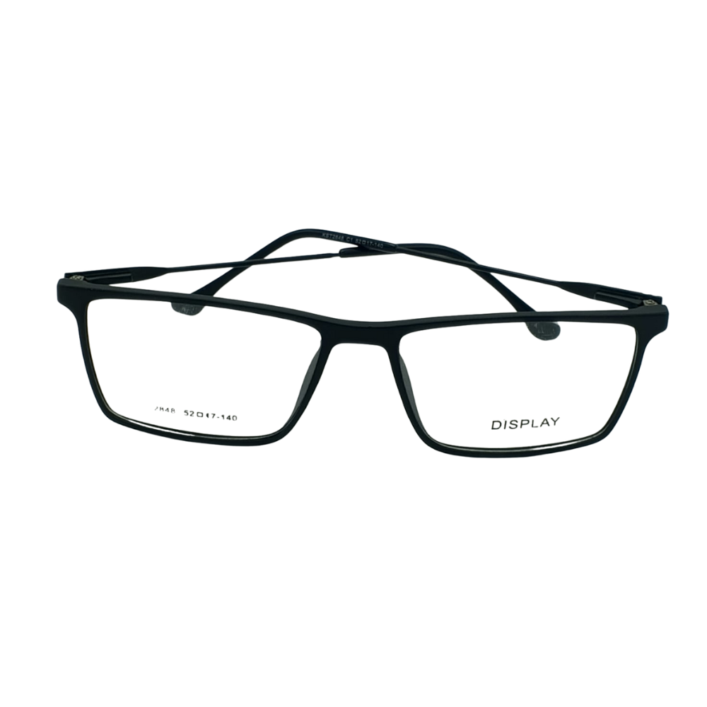 Modern Oversized Square TR90 Frame Glasses – Matte Black (Model 2848)