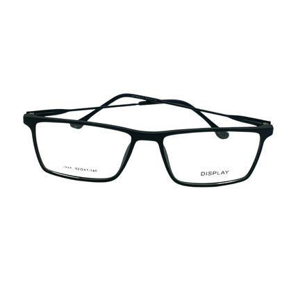 Modern Oversized Square TR90 Frame Glasses – Matte Black (Model 2848)